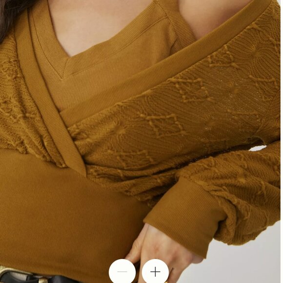 NWT Gemini said By Anthropologie Pointelle Wrap Sweater Set - Picture 5 of 9